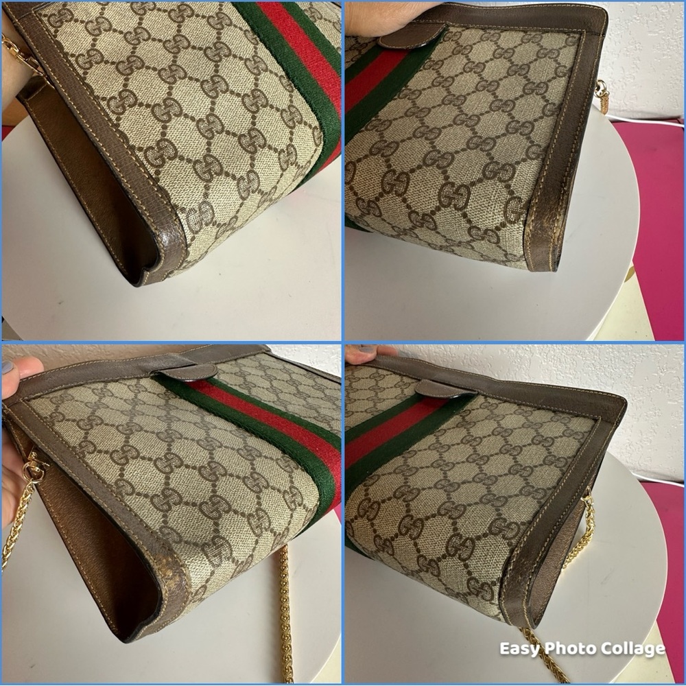 👜GUCCI GG PVC Leather Sherry Line Crossbody Bag - Picture 9 of 14